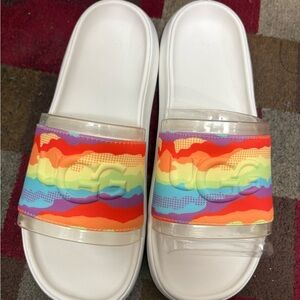 UGG Women’s Colorful Rainbow PVC Slide Sandals